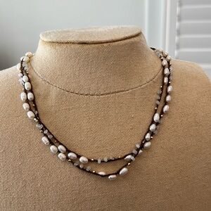 Native Gem Fresh water Pearl necklace/wrap bracelet.